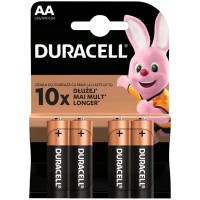 4 x Duracell AA Plus Alkaline (se 4 bateriemi) 4 tužkových baterií
