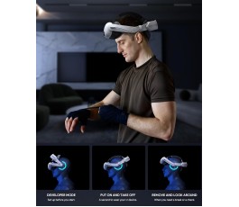 Elite Strap pro Quest 3 příslušenství, Battery Head Strap pro Oculus Quest 3, s baterií 8000 mAh pro další dobu hraní 4 hodiny