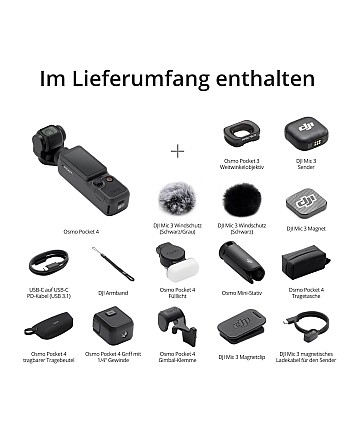 DJI Osmo Pocket 4 Creative Combo – kapesní gimbal kamera pro vlogy DJI Osmo Pocket 4 Creative Combo – kapesní gimbal kamera pro vlogy
