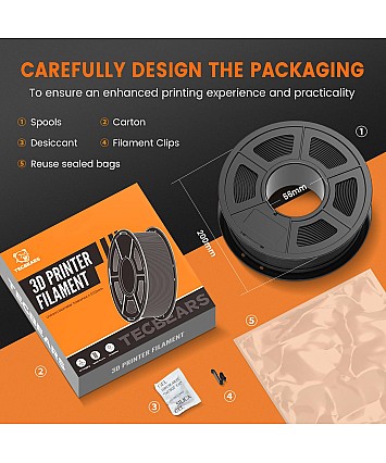 PETG Filament 1,75 mm – 10barevný MEGA set 10 kg (10×1 kg), pro 3D tisk – TECBEARS PETG Filament 1,75 mm – 10barevný MEGA set 10 kg (10×1 kg), pro 3D tisk – TECBEARS