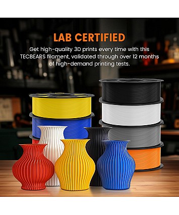 PETG Filament 1,75 mm – 10barevný MEGA set 10 kg (10×1 kg), pro 3D tisk – TECBEARS PETG Filament 1,75 mm – 10barevný MEGA set 10 kg (10×1 kg), pro 3D tisk – TECBEARS