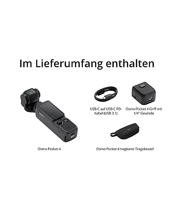 DJI Osmo Pocket 4 Essential Combo – kapesní gimbal kamera DJI Osmo Pocket 4 Essential Combo – kapesní gimbal kamera