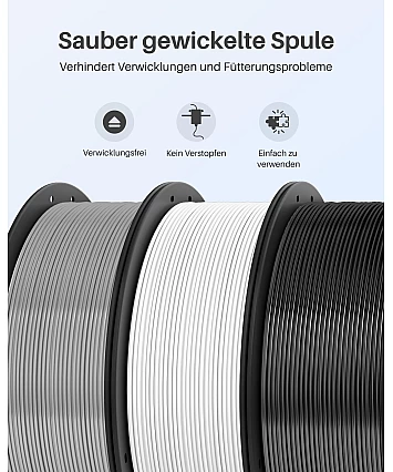 ELEGOO PLA+ Filament 1,75 mm – sada 4 kg (černá, bílá, červená, tmavě modrá) | Vysoce pevný PLA Plus pro 3D tisk s přesností ±0,02 mm | 1kg/cívka ELEGOO PLA+ Filament 1,75 mm – sada 4 kg (černá, bílá, červená, tmavě modrá) | Vysoce pevný PLA Plus pro 3D tisk s přesností ±0,02 mm | 1kg/cívka