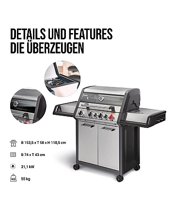 Enders Monroe Pro 3 SIK Turbo plynový gril