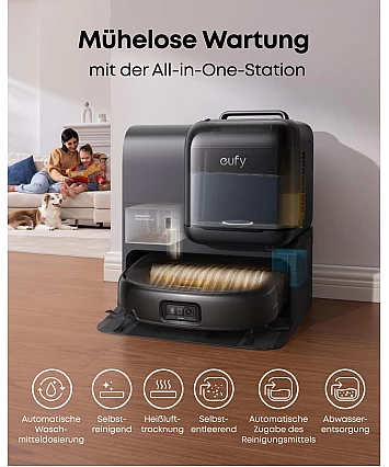 eufy Omni E28 HydroJet – Prémiový robotický vysavač s mopem, výkonným hloubkovým čištěním a All-in-One stanicí