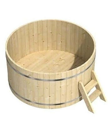 Finntherm Dřevěná koupací káď Bergen Hot Tub Ø160 x 101 cm s nerezovým ohřívačem 22 kW