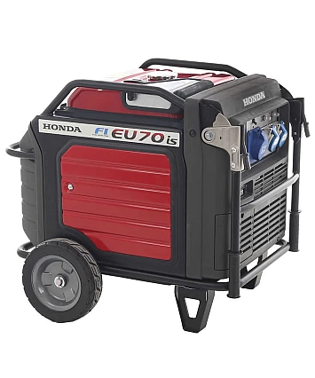 Honda EU70is invertorová elektrocentrála 230 V, 7 kW, tichý provoz, s koly Honda EU70is invertorová elektrocentrála 230 V, 7 kW, tichý provoz, s koly