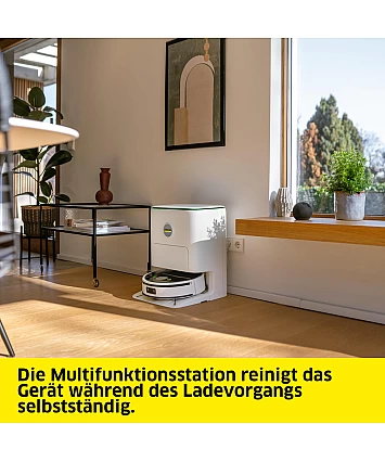 Kärcher RVF 7 Comfort Extra – chytrý robotický vysavač a mop s multifunkční stanicí Kärcher RVF 7 Comfort Extra – chytrý robotický vysavač a mop s multifunkční stanicí