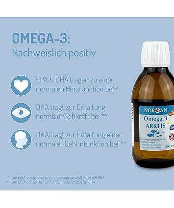 NORSAN Premium Arktis Omega-3 Oil 200 ml – 2 000 mg omega-3 NORSAN Premium Arktis Omega-3 Oil 200 ml – 2 000 mg omega-3