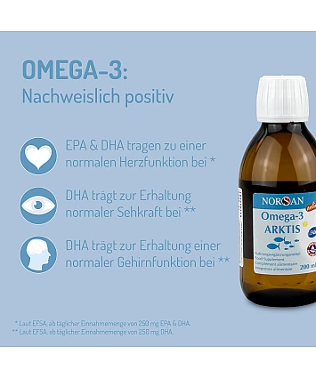 NORSAN Premium Arktis Omega-3 Oil 200 ml – 2 000 mg omega-3 NORSAN Premium Arktis Omega-3 Oil 200 ml – 2 000 mg omega-3