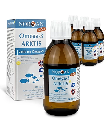 NORSAN Premium Arktis Omega-3 Oil 200 ml – 2 000 mg omega-3 NORSAN Premium Arktis Omega-3 Oil 200 ml – 2 000 mg omega-3