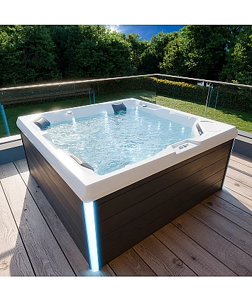 Outdoor Whirlpool PANAREA bílý 210x210 cm s LED osvětlením Outdoor Whirlpool PANAREA bílý 210x210 cm s LED osvětlením