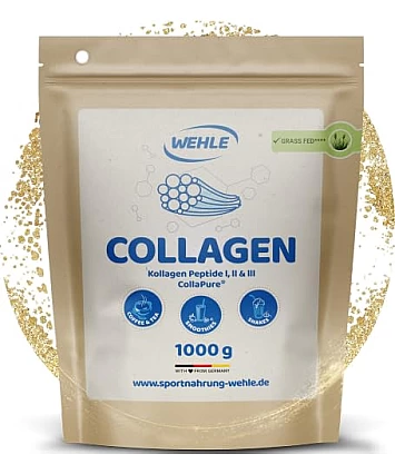 Wehle Sports Collagen Powder 500 g – hydrolyzovaný kolagen typu I, II a III bez příchuti