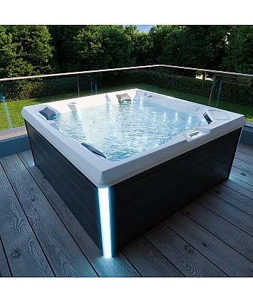 Outdoor Whirlpool PANAREA bílý 210x210 cm s LED osvětlením Outdoor Whirlpool PANAREA bílý 210x210 cm s LED osvětlením