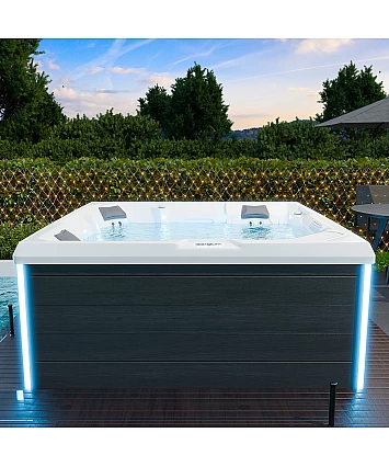 Outdoor Whirlpool PANAREA bílý 210x210 cm s LED osvětlením Outdoor Whirlpool PANAREA bílý 210x210 cm s LED osvětlením